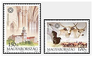 Ungaria 2004 - UNESCO, monumente, serie neuzata