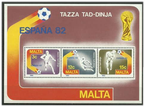 Malta 1982 - C.M. fotbal, colita neuzata