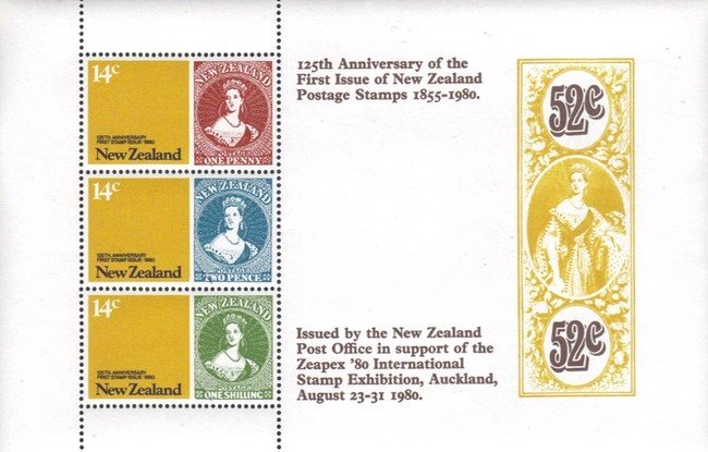 New Zealand 1980 - ziua marcii postale, bloc neuzata