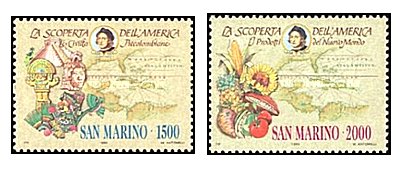 San Marino 1990 - 500th anniv. Discovery of America, serie neuza