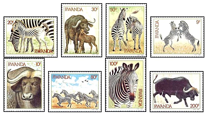 Rwanda 1984 - Fauna africana, serie neuzata
