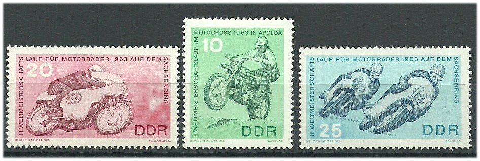 DDR 1963 - Motociclete, motociclism, serie neuzata