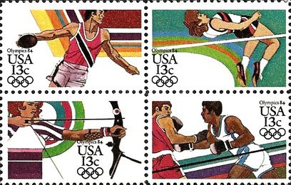 SUA 1983 - Jocurile Olimpice Los Angeles, serie neuzata