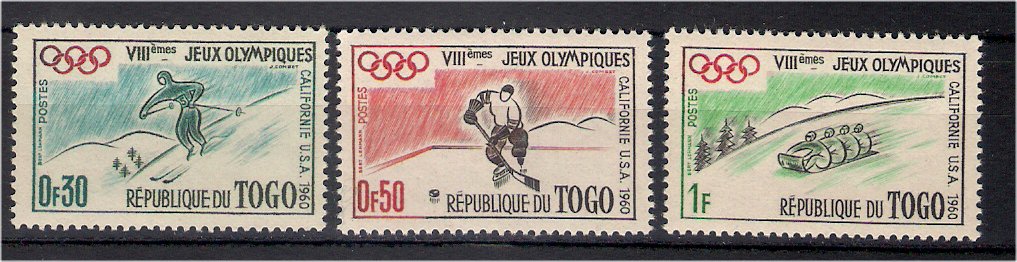 Togo 1960 - Jocurile Olimpice Squaw Valley, sport, serie neuzata