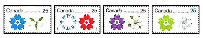 Canada 1970 - expo Osaka flori, serie neuzata