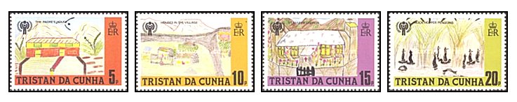 Tristan da Cunha 1979 - UNICEF, desene, copii, serie neuzata
