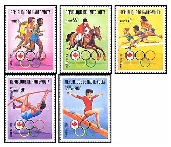 Haute Volta 1976 - Jocurile Olimpice Montreal, serie neuzata