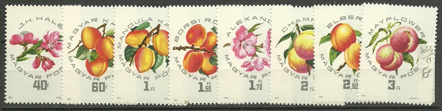 Ungaria 1964 - Piersici, serie neuzata