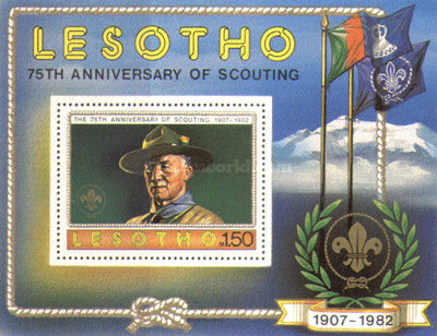 Lesotho 1982 - cercetasi, colita neuzata