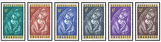 Rwanda 1965 - Craciun, serie neuzata