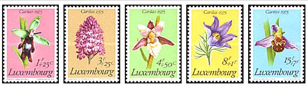 Luxemburg 1975 - Craciun-flori, serie neuzata