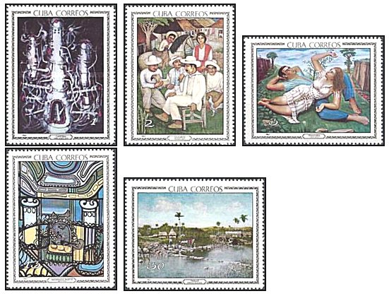 Cuba 1967 - Picturi din Muzeul National, serie neuzata
