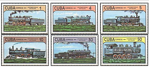 Cuba 1984 - Locomotive, serie neuzata