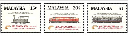 Malaysia 1985 - Locomotive, serie neuzata