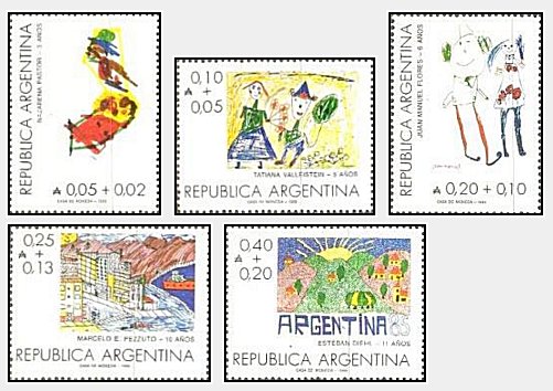 Argentina 1986 - desene de copii, serie neuzata