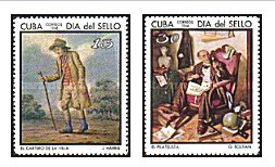 Cuba 1968 - ziua marcii postale-picturi, serie neuzata