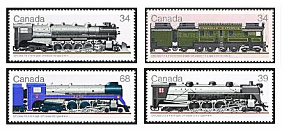 Canada 1986 - locomotive, serie neuzata