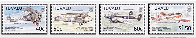 Tuvalu 1998 - Aviatie, avioane, serie neuzata