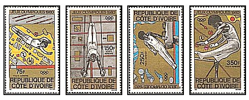 Cote Divoire 1980 - Jocurile Olimpice Moscova, serie neuzata