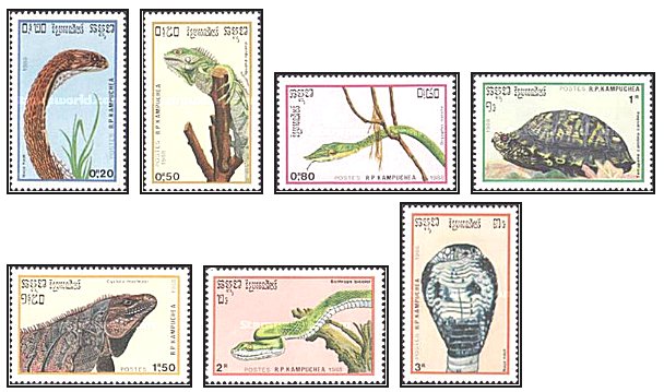 Cambodge 1988 - Fauna, reptile. serie neuzata