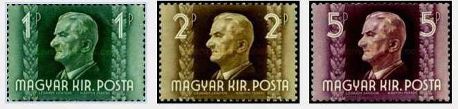 Ungaria 1941 Miklos Horthy serie neuzata