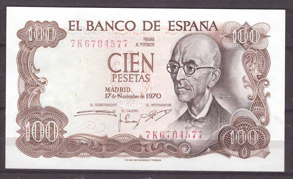 Spania 1970 - 100 pesetas UNC
