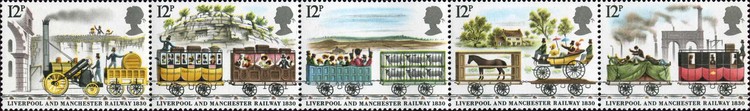 Marea Britanie 1980 - Calea ferata, trenuri, serie neuzata