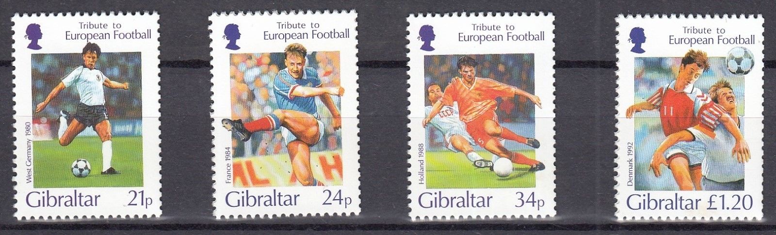 Gibraltar 1996 - Fotbal, serie neuzata