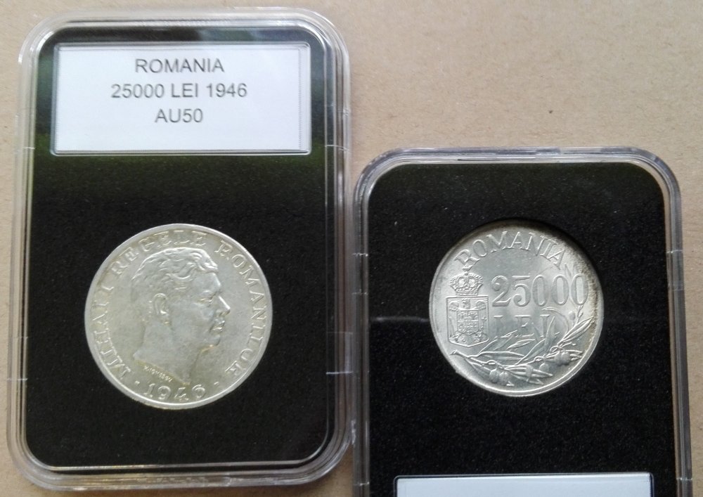 Romania 1946 - 25000 lei aUNC, in capsula