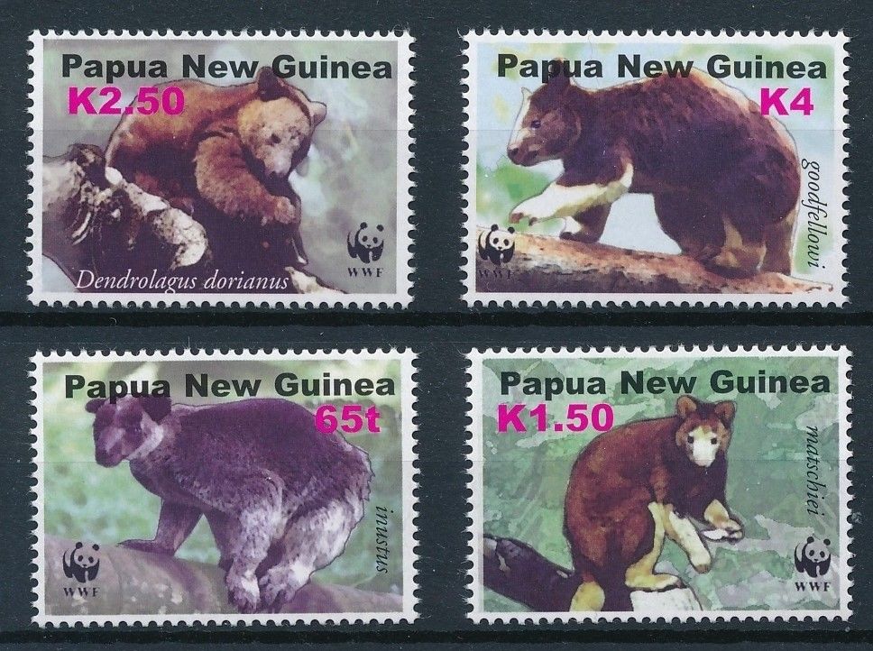 Papua New Guinea 2003 - Fauna WWF, canguri, serie neuzata