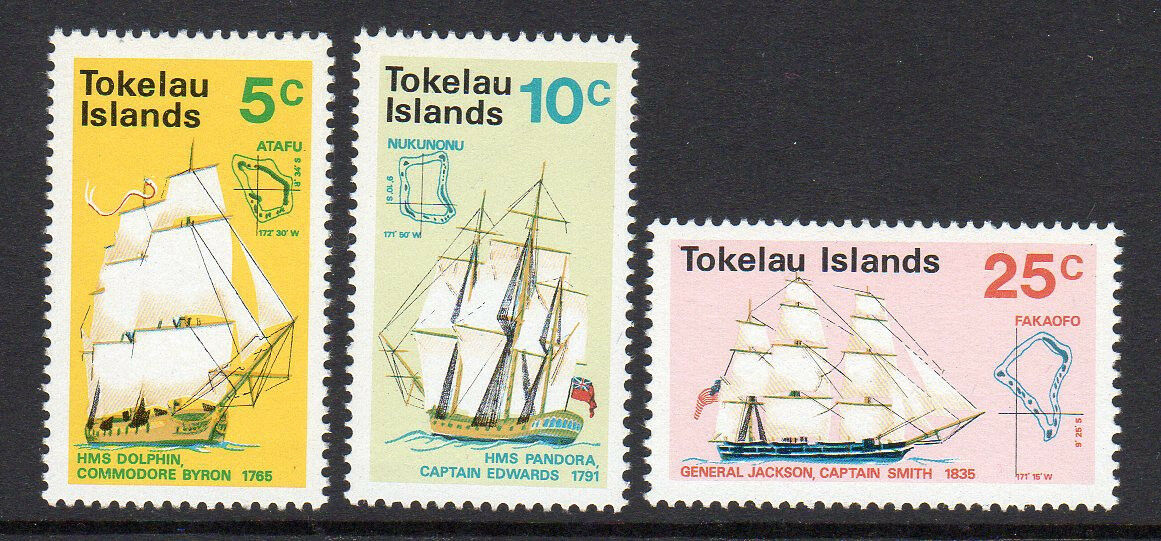 Tokelau 1970 - Descoperirea insulei, vapoare, serie neuzata
