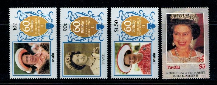 Tuvalu 1986 - Queen Mother, serie neuzata