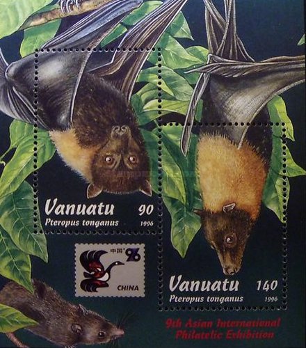 Vanuatu 1996 - Fauna, lilieci, colita neuzata