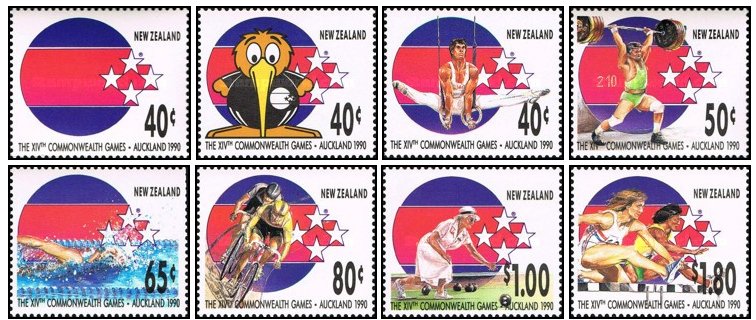 New Zealand 1989 - Sport, Commonwealth Games, serie neuzata