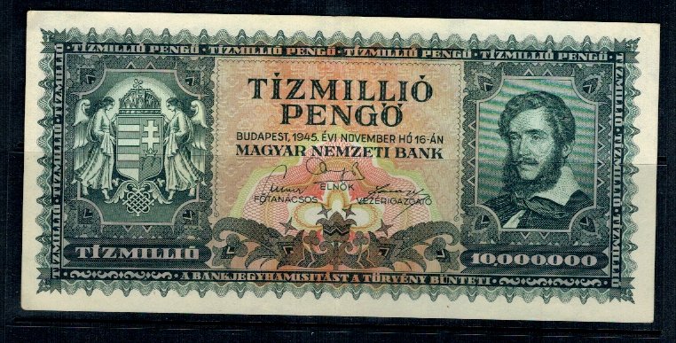 Ungaria 1945 - 10.000.000 pengo, XF
