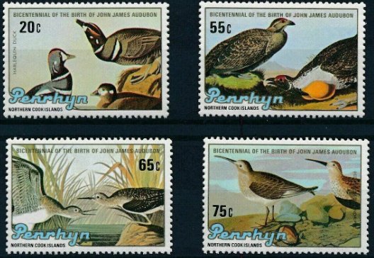 Penrhyn(Cook Islands) 1985 - Pasari, Audubon, serie neuzata