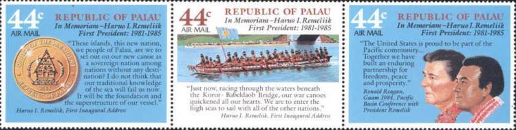 Palau 1986 - Haruo I. Remeliik, First President, serie neuzata
