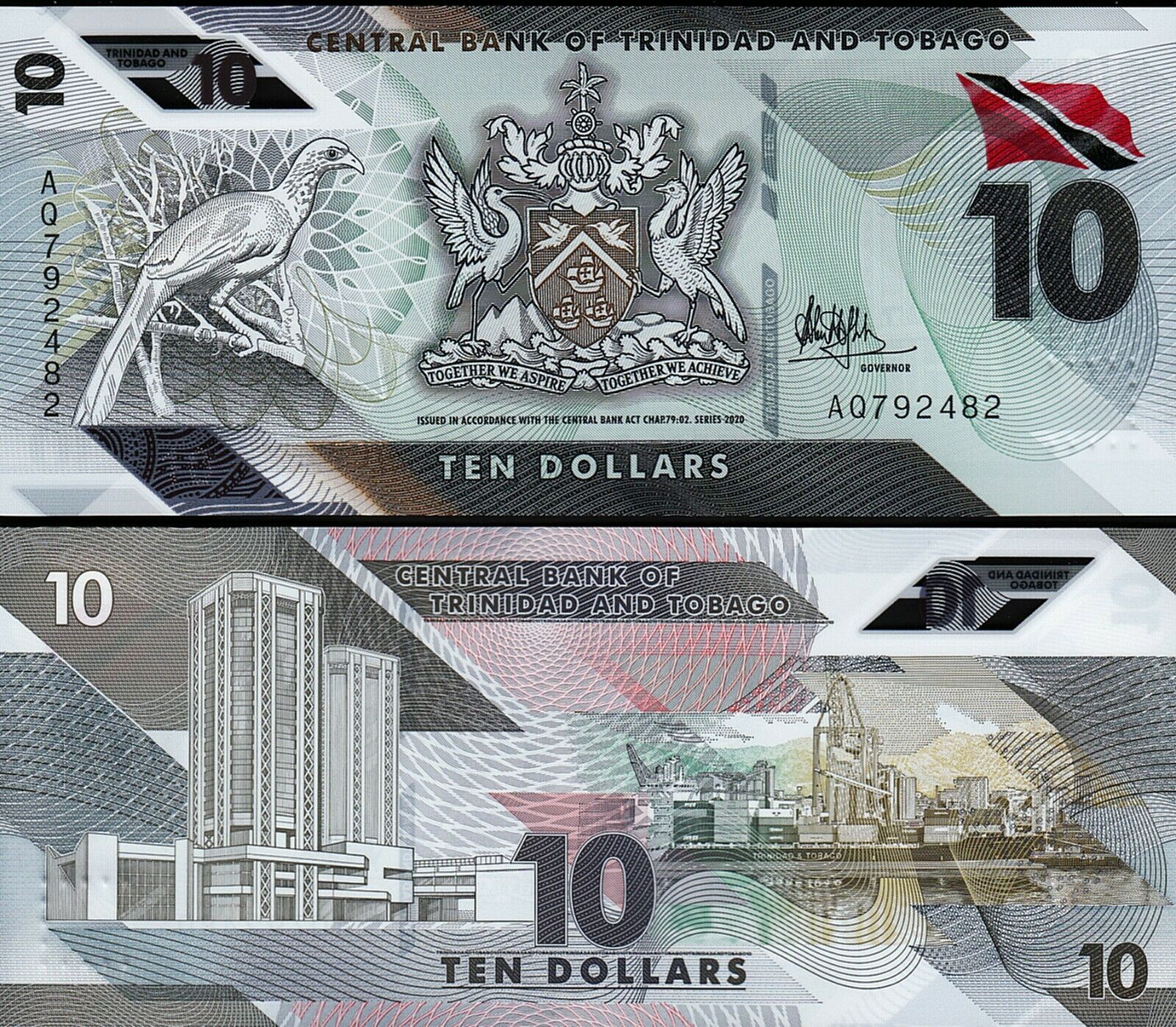 Trinidad and Tobago 2020(2021) - 10 dollars UNC