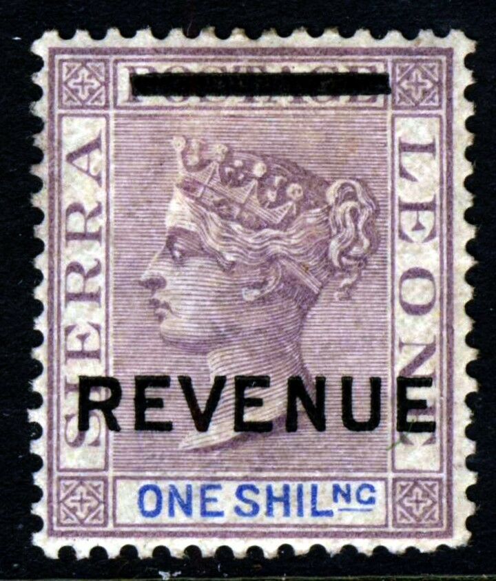 Sierra Leone 1890 - Supr. REVENUE pe 1Sh, nestampilat