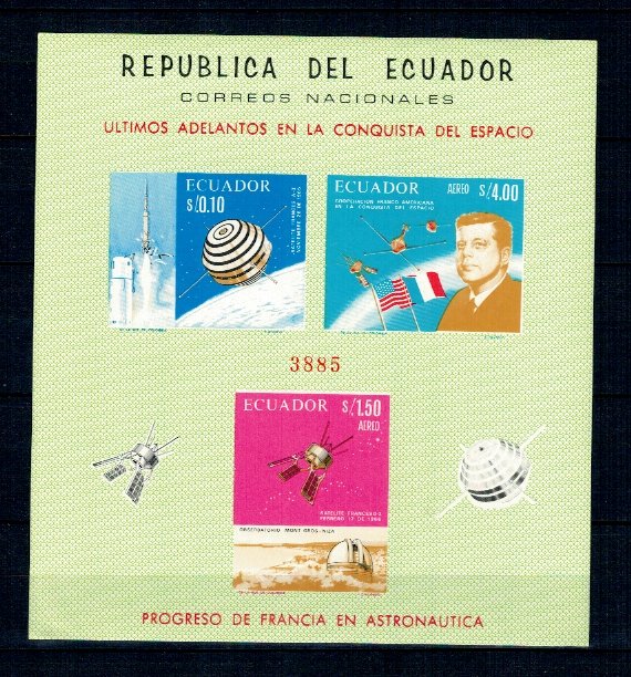 Ecuador 1966 - Cosmonautica, bloc ndt neuzat