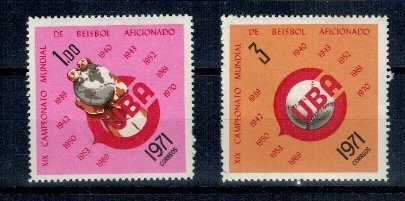 Cuba 1971 - Baseball, sport, serie neuzata