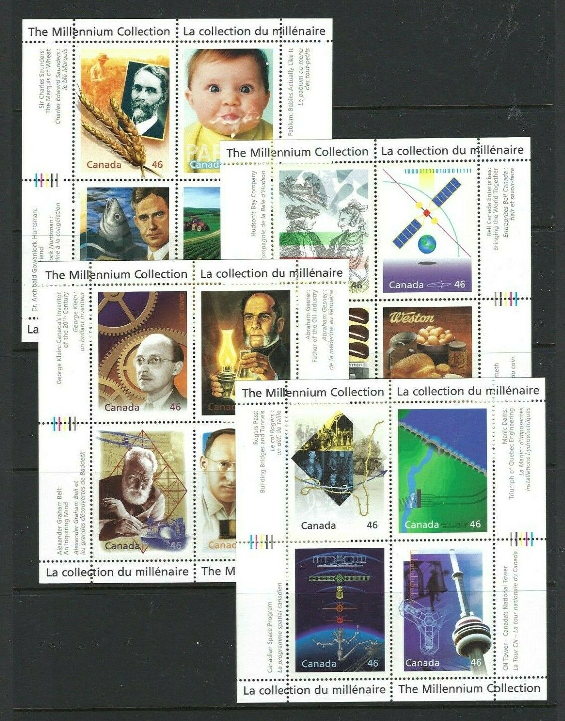 Canada 2000 - Millennium (4th serie), serie blocuri neuzate