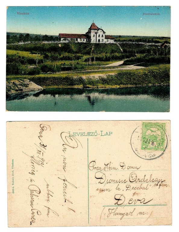 Ocna Sibiului 1914 - Gara, ilustrata circulata