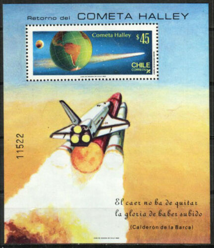 Chile 1985 - Cometa Halley, colita neuzata