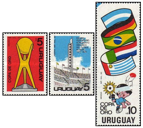Uruguay 1980 - CM fotbal, serie neuzata