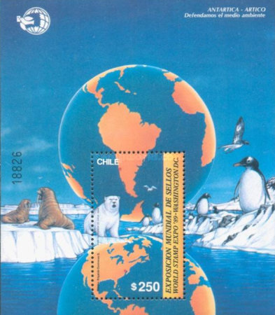 Chile 1989 - Expo Washington, fauna, colita neuzata