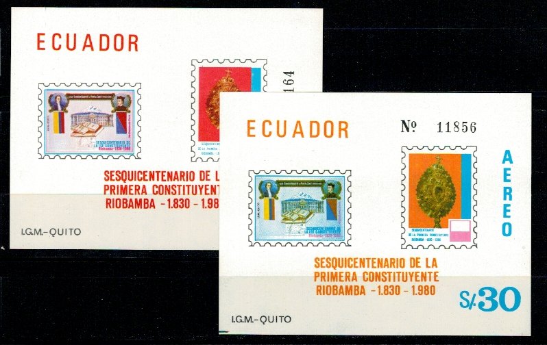 Ecuador 1980 - Constitutional Assembly of Riobamba colite neuzat