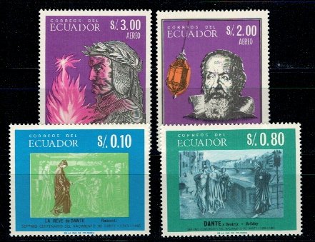 Ecuador 1966 - Dante, serie neuzata