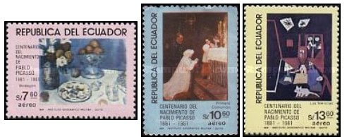 Ecuador 1981 - Picasso, serie neuzata