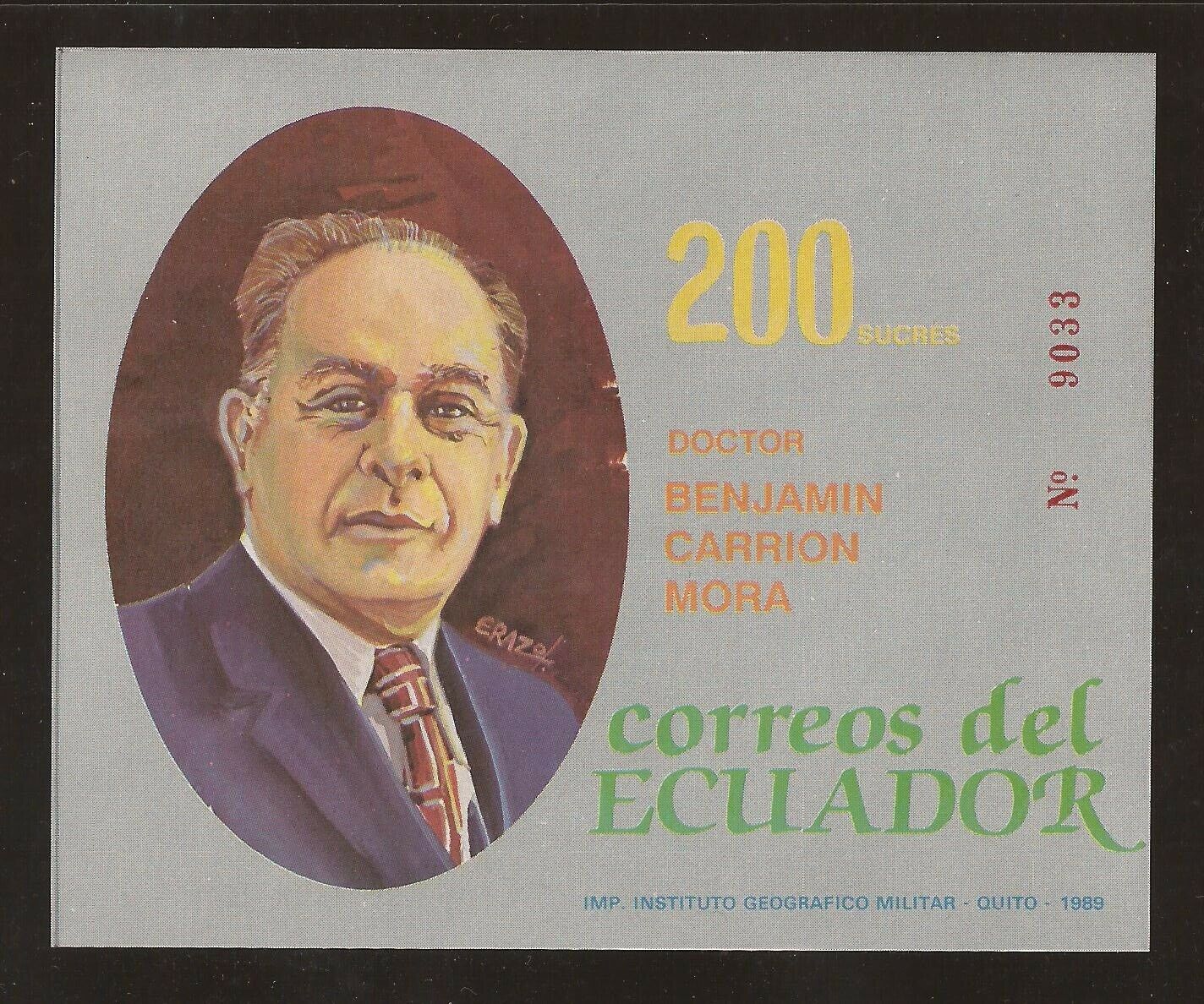 Ecuador 1989 - Doctor Benjamin Mora, colita neuzata